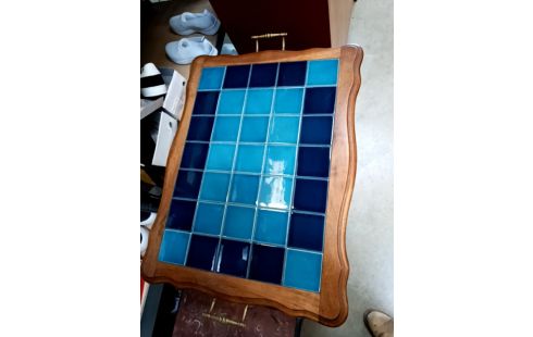 DESSERTE BOIS ET CÉRAMIQUE