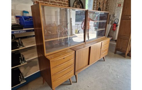 BUFFET VINTAGE NOYER 4 ÉLÉMENTS