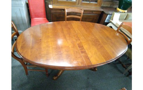 TABLE OVALE MERISIER 2 ALLONGES