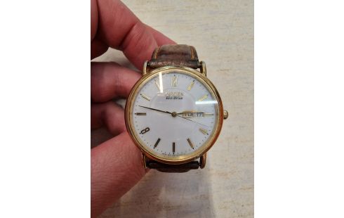 MONTRE Citizen Eco-drive bracelet brun