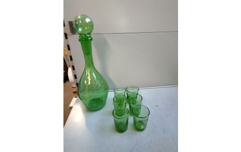 SERVICE CARAFE ET VERRES BULLES