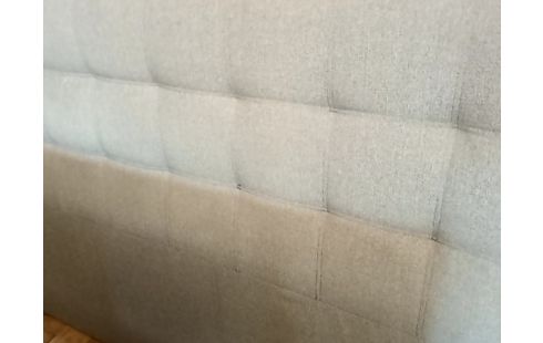 TETE DE LIT tissu gris