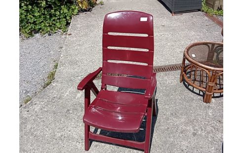 FAUTEUIL DE JARDIN PVC BORDEAU