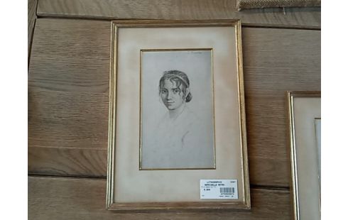 LITHOGRAPHIE DEMOISELLE RETRO