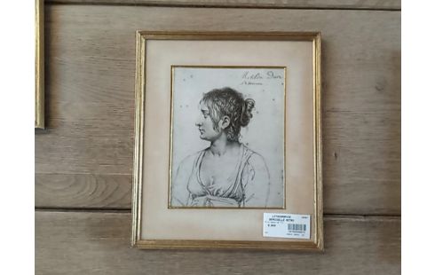 LITHOGRAPHIE DEMOISELLE RETRO