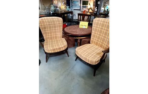 PAIRE DE FAUTEUILS ANGLAIS VINTAGE