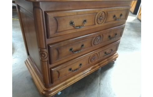 COMMODE 3 TIROIRS BOIS MASSIF