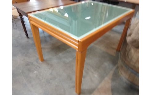 TABLE DE SALLE A MANGER BOIS VITRE