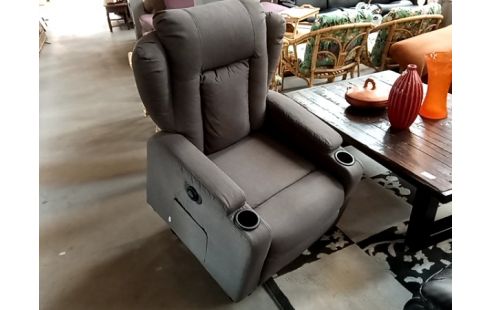 FAUTEUIL RELAX electrtique releveur tissu taupe
