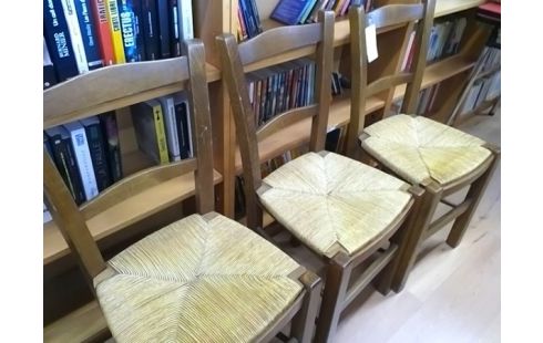 LOT DE 5 CHAISES PAILLEES