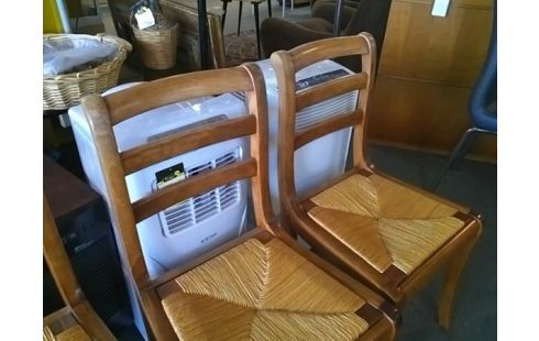 LOT DE 4 CHAISES PAILLEES