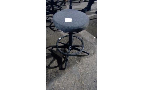 TABOURET IKEA ROND TISSU GRIS
