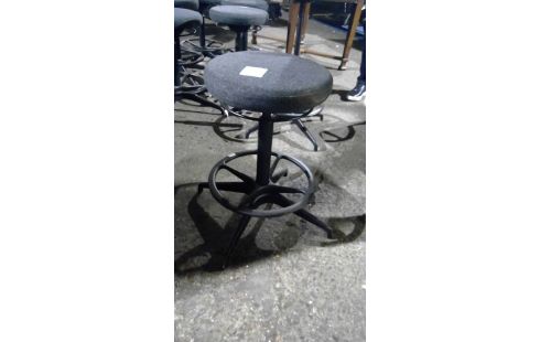 TABOURET IKEA ROND TISSU GRIS
