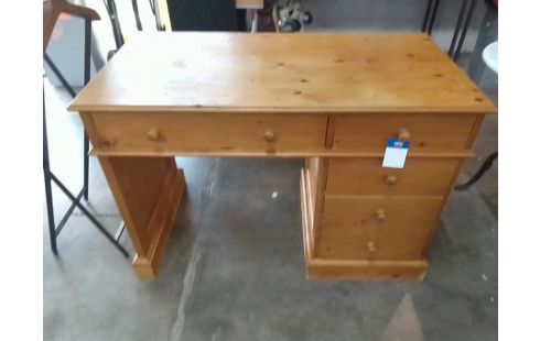 BUREAU PIN EN L'ETAT 5 TIROIRS