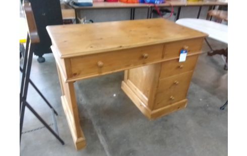 BUREAU PIN EN L'ETAT 5 TIROIRS