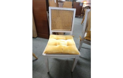 6 CHAISES CANNEES PATINE CRÈME