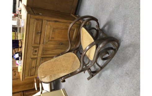 ROCKING CHAIR CHENE FONCE CANNAGE