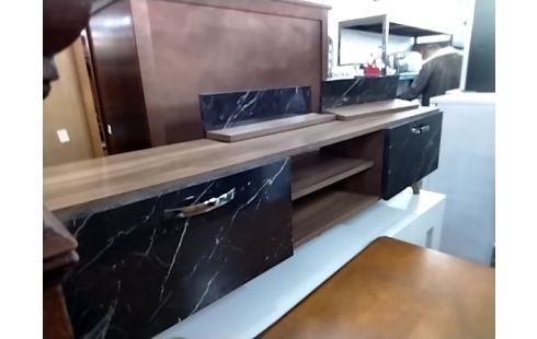 MEUBLE TV FOND A FIXER  AVEC 2 ETAGERES