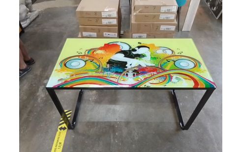 BUREAU INFORMATIQUE PLATEAU VERRE DJ