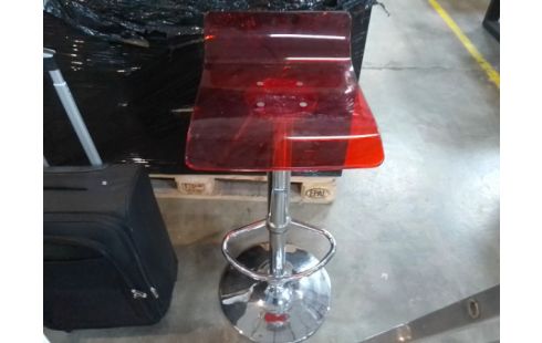 TABOURET DE BAR PLEXIGLAS ROUGE