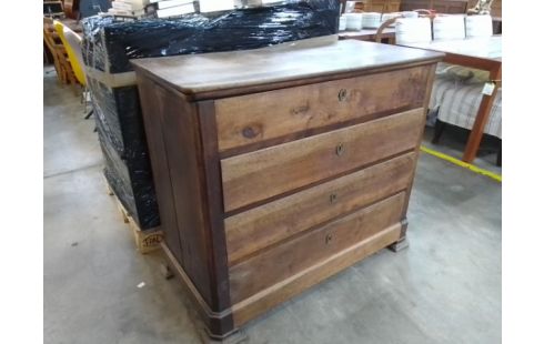 COMMODE 3 TIROIRS BOIS MASSIF SANS CLÉ