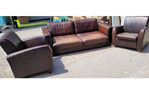 SALON CUIR H&H 3 + 1 + 1