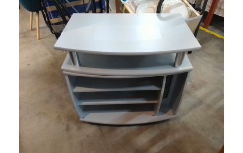 MEUBLE TV GRIS SUR ROULETTES