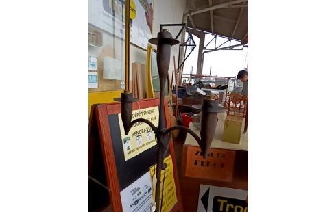 LAMPADAIRE FER FORGÉ 3 FEUX