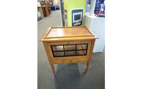 MEUBLE VITRINE BOIS EXOTIQUE