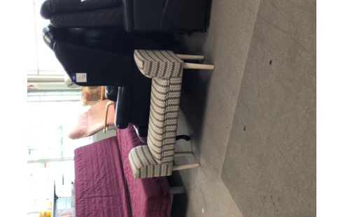 BOUT DE CANAPE TISSU GRIS MOTIFS