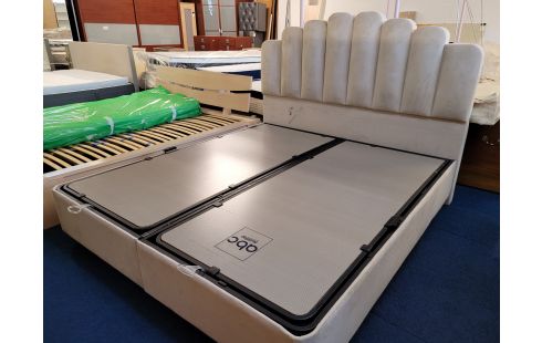 LIT  BOX AVEC COFFRE 180 GRIS CLAIR