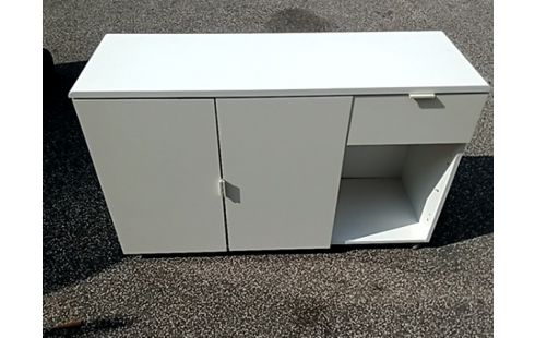 MEUBLE BAS LAQUÉ BLANC