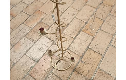 BOUGEOIR patine blanc 80cm