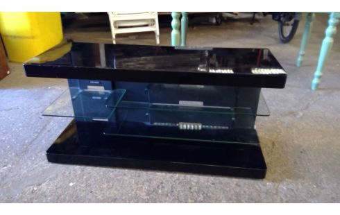 MEUBLE TELE LAQUÉ NOIR