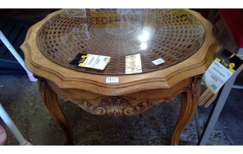 TABLE BASSE RONDE STYLE LOUIS XV