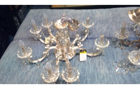 LUSTRE 8 BRANCHES VERRE