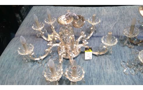 LUSTRE 8 BRANCHES VERRE