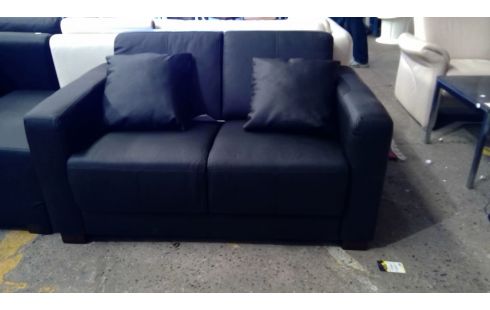 SALON SIMILI CUIR NOIR