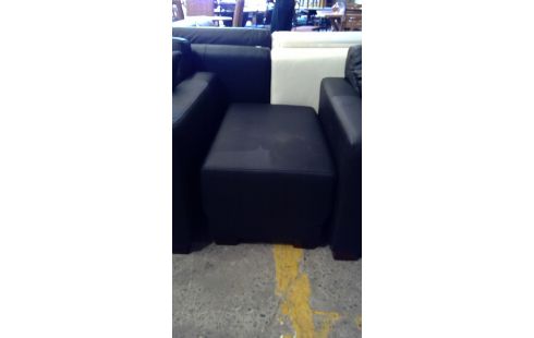 SALON SIMILI CUIR NOIR