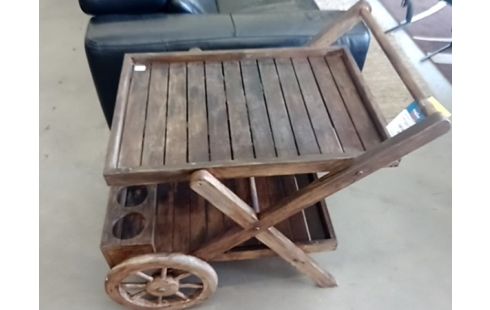 DESSERTE TECK STYLE CHARIOT