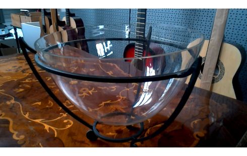 VASE GLACE FER FORGE