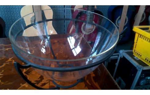 VASE GLACE FER FORGE