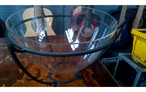 VASE GLACE FER FORGE