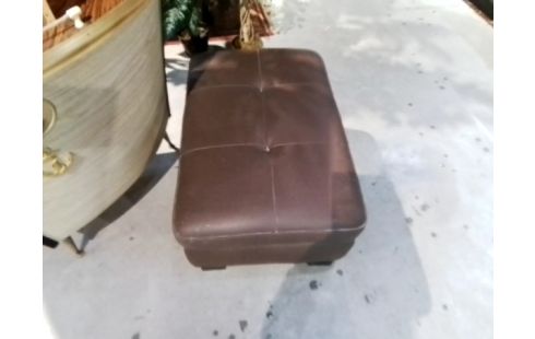 POUF COFFRE SIMILI MARRON