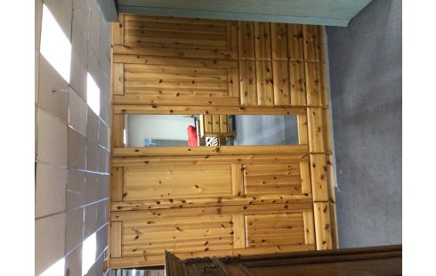 MEUBLE DRESSING EN PIN 5 PORTES 8 TIROIRS