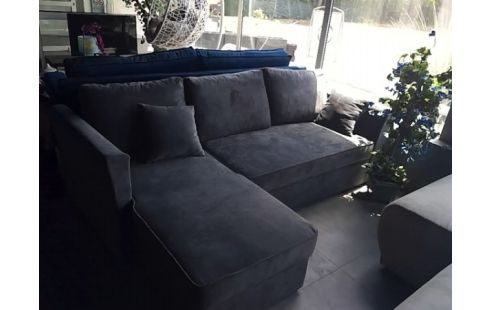CANAPE D'ANGLE CONVERTIBLE GRIS