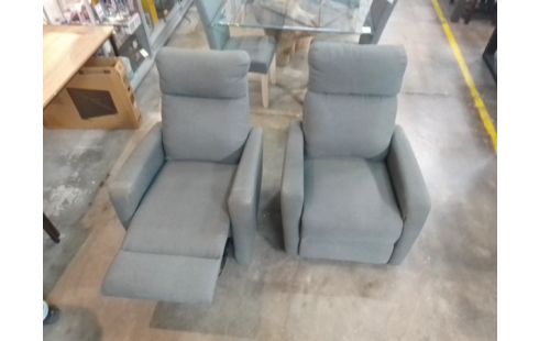 FAUTEUIL RELAX TISSU GRIS L'UNITE