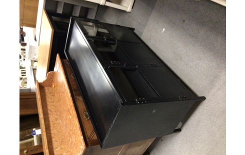 BUFFET METAL NOIR 3 PORTES VITREES