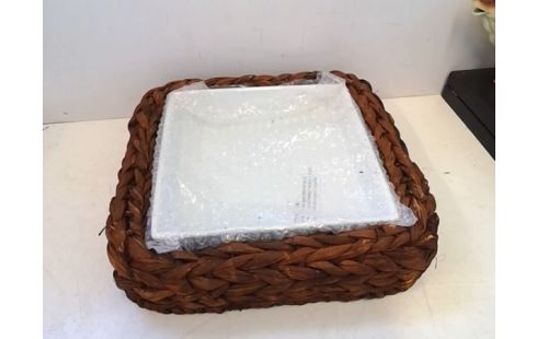 OSIER AVEC PLAT CERAMIQUE