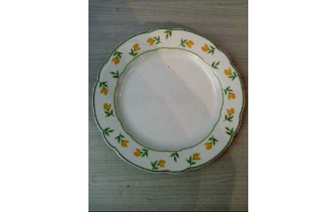 TELLER <TCM> 12-TEILIG FLORAL GRÜN/GELB